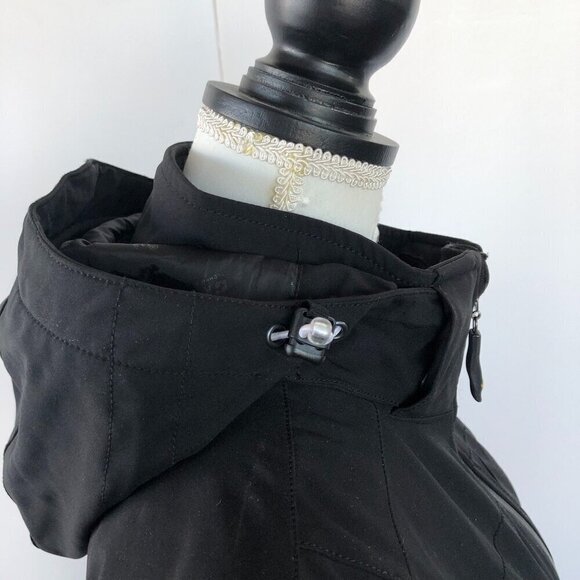 KILLTEC Black All-Weather Jacket Softshell 3/4 length detach hood Water Resist S - Picture 5 of 16
